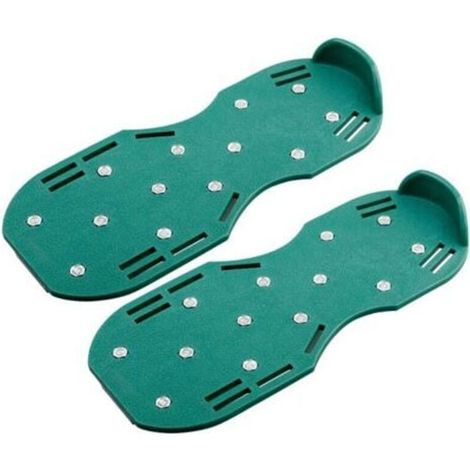 Rasenbelüfterschuhe - faltbar - ergonomisch - Einheitsgröße - Rasenbelüfter - Rasenbelüfter - Grün (30 x 13 cm)  FLITI