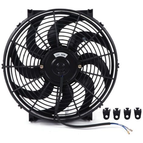 Kit de montage de ventilateur de refroidissement de radiateur électrique universel 14 pouces, ventilateur mince 12V 90W, Push Pull