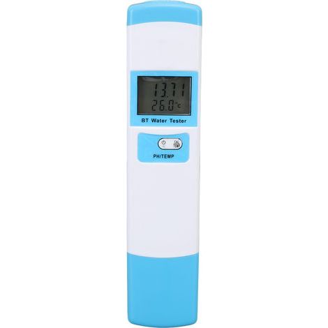 Digitales 2-in-1-Wasserqualitätsmessgerät, pH-Wert und Temperatur, kabellos, mit hintergrundbeleuchteter App, mehrsprachiger Tester für private Schwimmbäder (1/5)