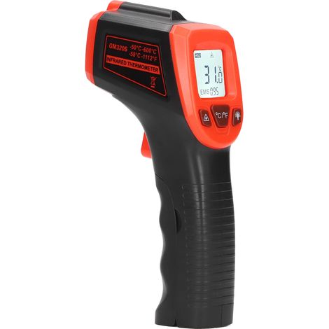 Pistolet de mesure de température portable infrarouge sans contact, boîtier ABS, rouge (1/5)