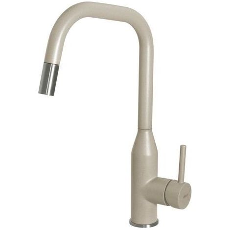 Elleci MGKDRP48 Dora Plus Miscelatore da cucina monocomando Granitek bocca girevole doccetta estraibile colore Grigio Cemento taglia 38