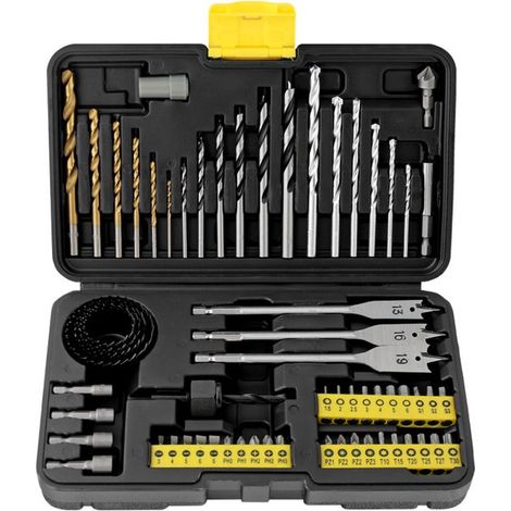 Set compatto di trapano multifunzione da 63 pezzi con punte rivestite in titanio (1/5)