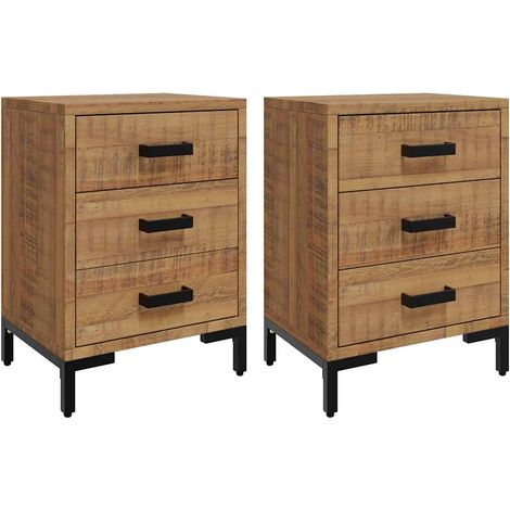 Maison Exclusive - Comodini 2 pz 40x30x55 cm in Legno Massello di Pino