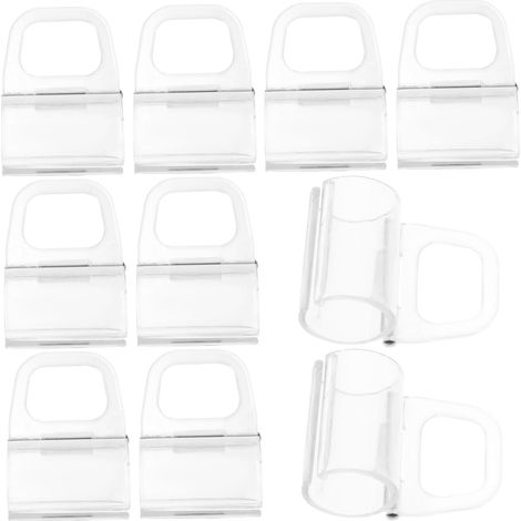 CCYKXA Transparent Shutter Handle, Pack of 10 Lifting Clips, 20mm, ABS Material, for Roller Blinds, Practical, Space-Saving (1/5)