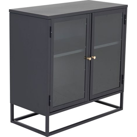 Buffet 2 portes en acier Bakal Noir (1/5)