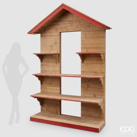 EDG Enzo De Gasperi Espositore Casetta in Legno Natural 180x50xH240 cm – Smontabile (1/3)