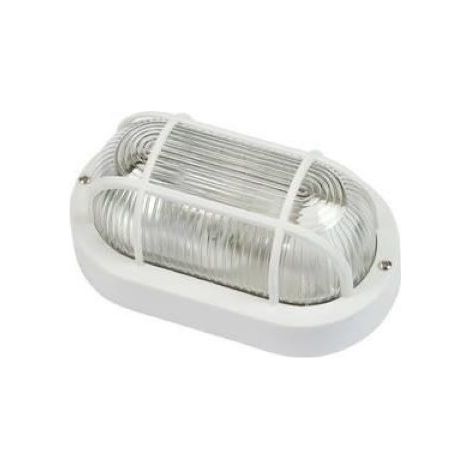 PLAFONIERA SOFFITTO/APPLIQUE PARETE OVALE DA ESTERNO BIANCA 1XE27 TURTLE FAN (1/2)