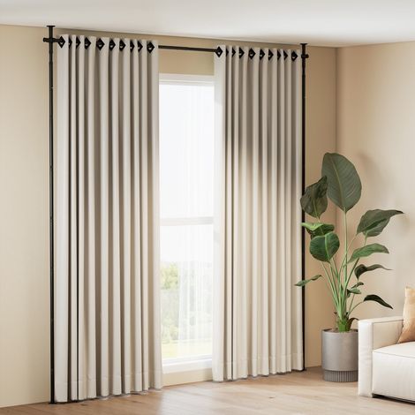 Adjustable floor to ceiling room divider curtain rod black 227458885 227458885 227458885 (1/5)