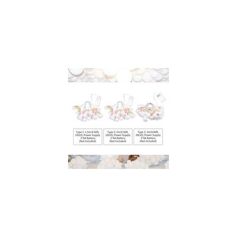 Guirlande lumineuse décorative 5 pieds (1,5 m) avec 10 LED multicolores, mode continu, idéale pour Noël, Pâques et fêtes festives (1/5)