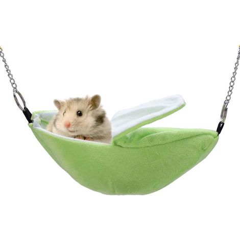 Lit Pour Hamster - Maison Suspendue En Forme De Banane - Tapis Chauffant Doux Pour Gerbilles Chinchillas Et Cochons D Inde - 1 Pièce (1/5)