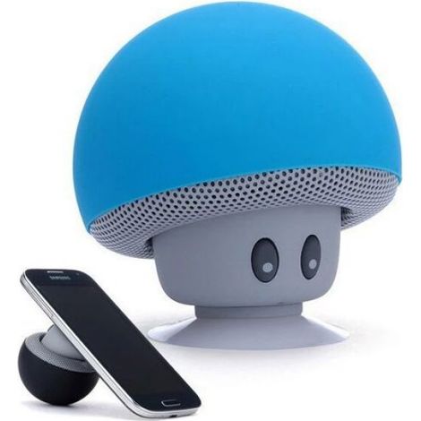 Enceinte Bluetooth - Montage Ventouse - Compatible Smartphone - Bleu - 1 Pièce (1/5)
