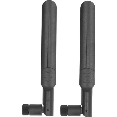 Lot de 2 antennes omnidirectionnelles 2,4 GHz/5,8 GHz pour routeur Wi-Fi, connecteur SMA mâle pliable, colle noire. (1/5)