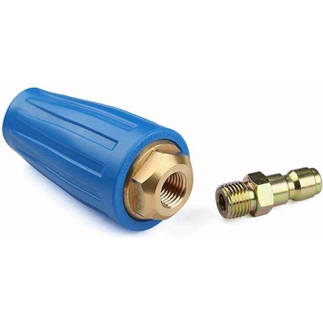 Buse Turbo Rotative pour Nettoyeur Haute Pression 4000psi Max, Embout à Jet Rotatif avec Raccord Rapide 1/4'', Idéal pour Décaper Écorce et Rouille (1/5)