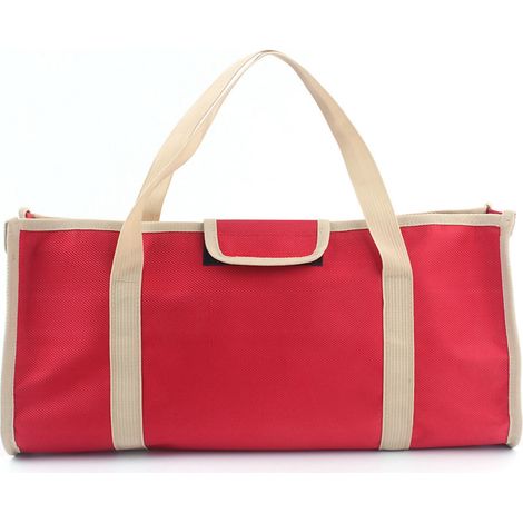 Sac de rangement pour outils de camping, polyvalent, grande capacité, pliable, couleur bordeaux. (1/5)
