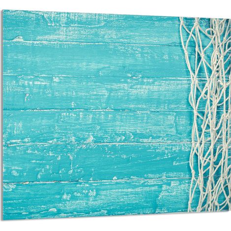 Panneau de verre pour cuisine 65x60 Turquoise (1/5)