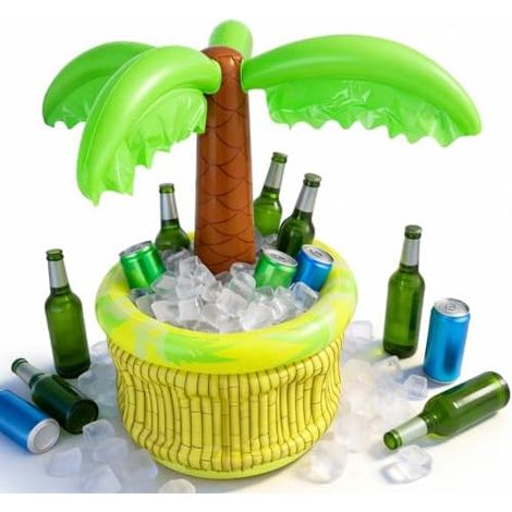 Glacière Gonflable 68 cm, Palmier, Flottante, Plage, Fête Thème, Bière, Bac à Glace, Jardin, Piscine, Luau (1/5)