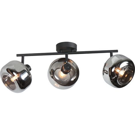 Mexlite - foco - Tenebris - negro - vidrio metal vidrio ahumado -