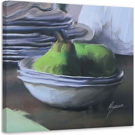 Tableau sur toile Nature morte Poires Fruits 30x30 (1/5)