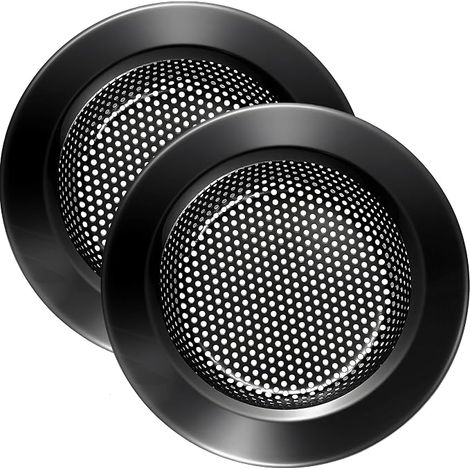Lot de 2 filtres de bonde d'évier de cuisine en acier inoxydable, bouchons à large rebord (4,3 pouces de diamètre, noir) (1/5)