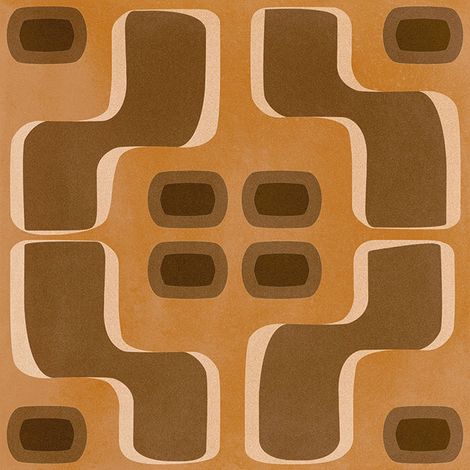 Carrelage effet carreau ciment POP TILE FLUXUS 15x15cm 15x15cm BrunSatiné- Boîte de 1 m2 (1/4)