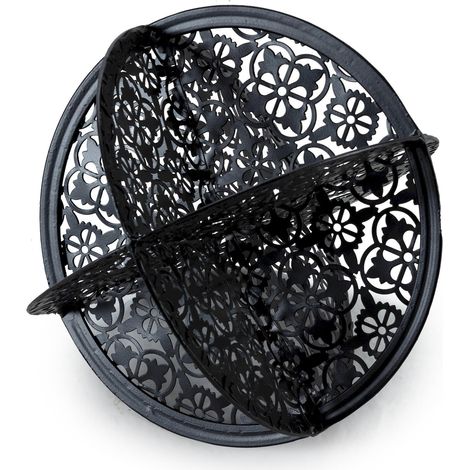 Sculpture décorative métallique noire - Noir élégant et design contemporain