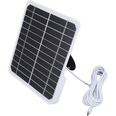 Panneaux Solaires pour Caméras, Panneau Solaire Murale 20W 5V Monocristallin Chargeur Panneau Solaire USB pour Caméra avec Câble 9.8ft (1/5)