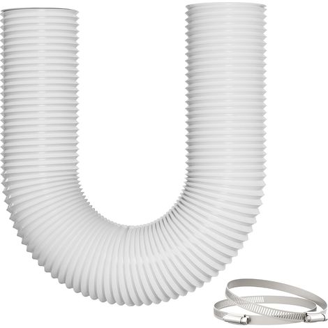 Gaine 150mm PVC 5m – Tuyau Évacuation Sèche-Linge 5 Couches avec 2 Colliers, Flexible Sans Odeur Pour Mobile Climatisation, Trockner, Extracteur d’Air, Salle de Bain, Cuisine (1/5)