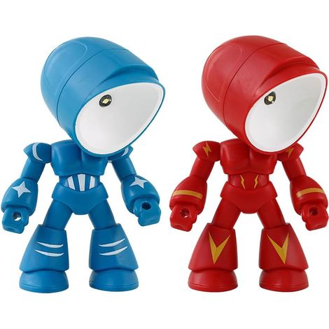 Lot de 2 Veilleuse Décoratives LED de Robot Lampe de Nuit (1/5)
