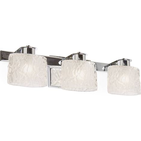Applique salle de bain triple verre chrome Seaview G9 (1/5)