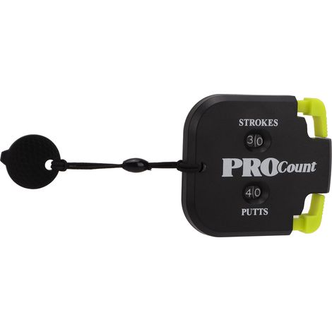 Golf-Score-Zähler mit Ein-Tasten-Funktion und doppelter Rückstellfunktion, tragbarer Mini-Schlagzähler für Outdoor-Markierungen, schwarz und gelb. (1/5)