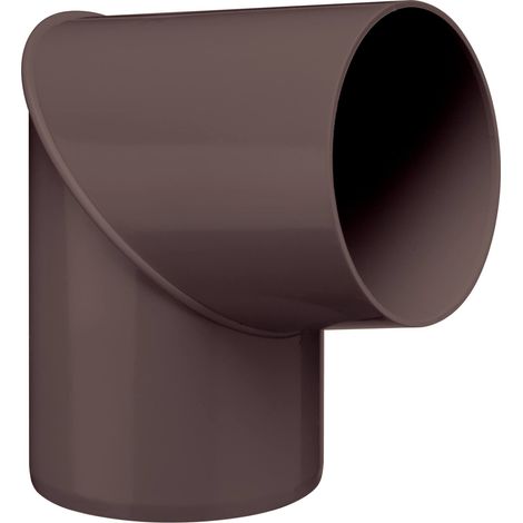 INEFA Fallrohrbogen 80 Grad, Verbindungsstück Dachrinnenzubehör, einfache Steckmontage, Made in Germany - DN75 / 75mm Dunkelbraun