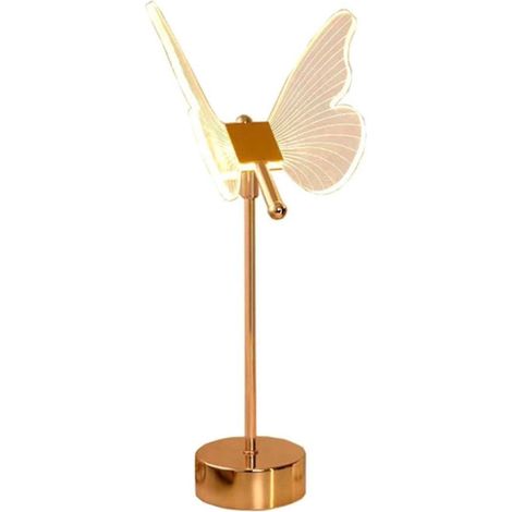 Lampe de table papillon rechargeable USB, veilleuse d'ambiance nordique de luxe pour salon ou bureau, Be-hao (1/5)