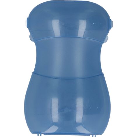Porte-sachet alimentaire bébé anti-fuite - Support pour compote et jus, favorise l'autonomie, bleu (1/5)