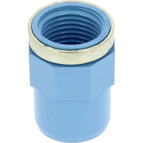 Manchon adaptation PVC bleu à coller F20M25 à visser F15-21