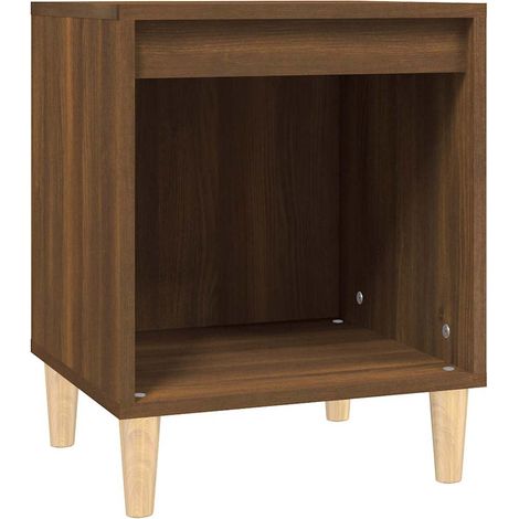 Maison Exclusive - Mesita de noche roble marrón 40x35x50 cm (1/5)