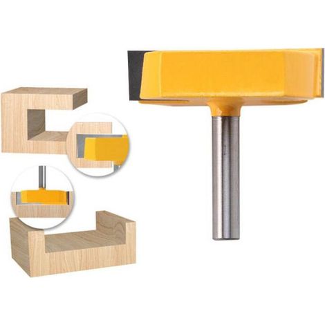 Fraises pour défonceuse plongeante, affleureuse et machine à profiler les broches, scalpel de nettoyage de sols, fraise à bois de 8 mm, machine à graver, fraise plate en carbure - (1/5)