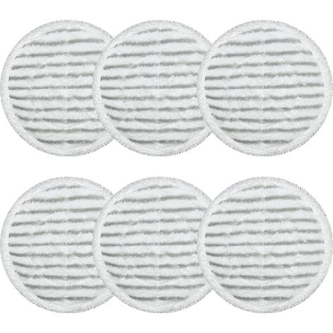Lot de 6 tampons de rechange pour balai à vapeur Shark S7000AMZ S7001 S7000 Series, balai à vapeur rotatif tout-en-un à vapeur et à récurer, balai lavable pour sols durs (1/5)