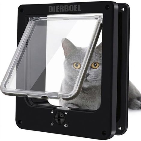 Laisse pour chat avec tunnel - Taille L - Noir - Laisse réglable pour chat - Harnais et laisse pour animaux - Promenade et extérieur (1/5)
