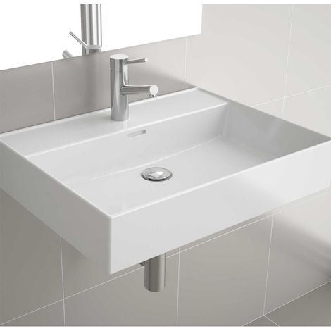 Lavabo VENETO 610 PORCELAINE BLANC 610 x 120 x 460 mm (1/3)