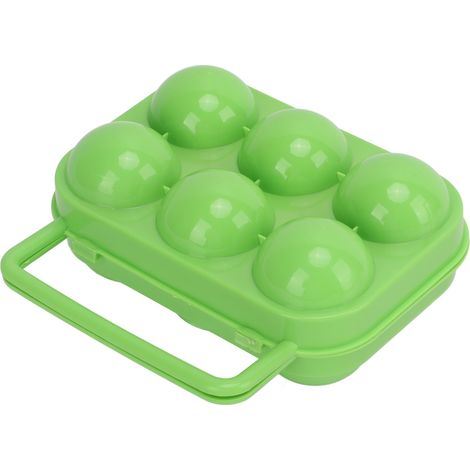 Boîte de rangement portable pour œufs en ABS à 6 compartiments, pour le stockage des œufs à l'intérieur et à l'extérieur. (1/5)