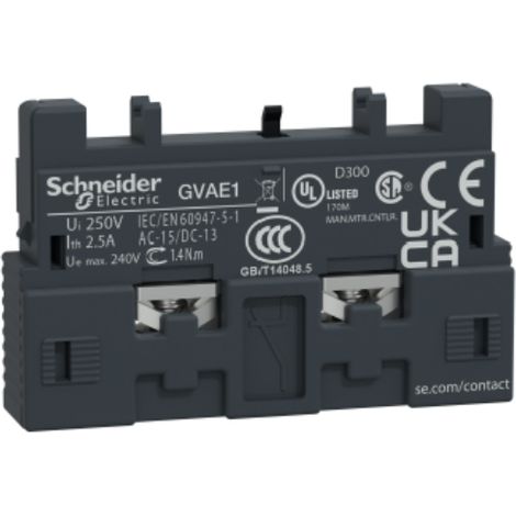 Contactor AUXILIAR NA O NC 12V 10A - SCHNEIDER: NA, ideal para control eléctrico. (1/2)