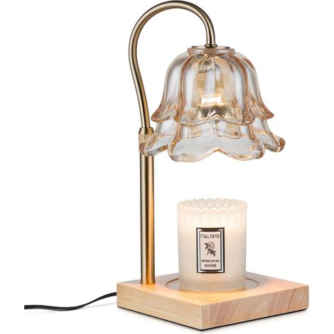 Lampe chauffante pour bougies : Lampe chauffante électrique pour bougies parfumées, lampe à bougie électrique, cadeau pour femme, meilleure amie, mère, lampe chauffante pour (1/5)