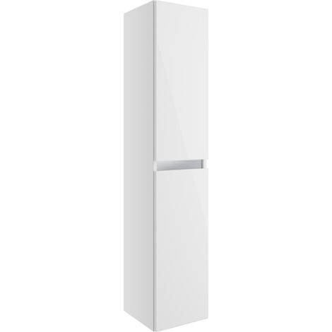 Signature Stockholm Wall Hung 2-Door Tall Unit 300mm Wide - White Gloss (1/5)