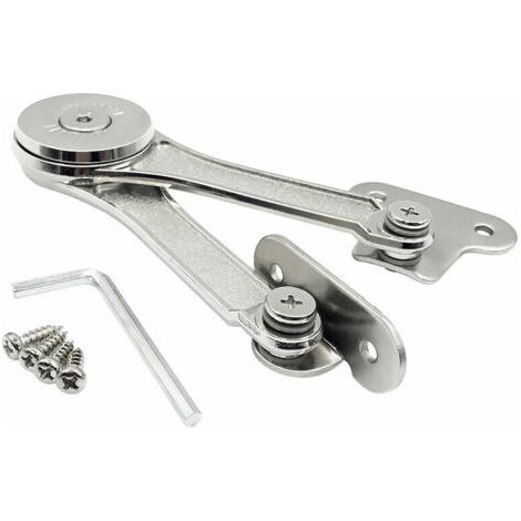Ensemble de 2 charnières robustes standard pour systèmes pivotants et rabattables - Réservoir d'énergie pour charnières de porte d'armoire relevables. (1/5)