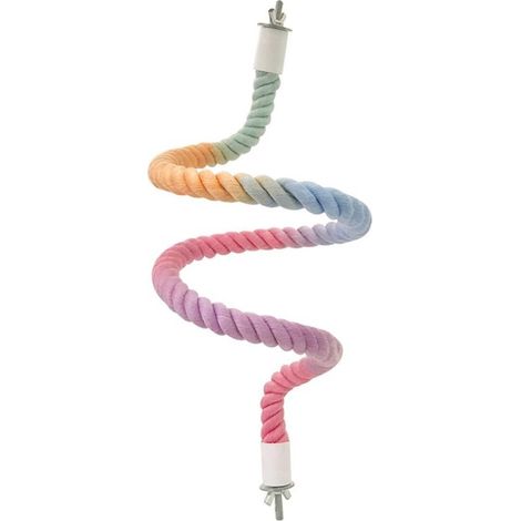 MTTProducts - Percha de cuerda - Juguete para trepar - 80 cm - Columpio en espiral - Equipo de juego para pájaros - Para loros y pájaros pequeños (1/5)