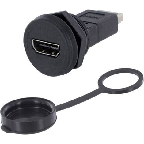 encitech 1310-1033-01 Adattatore HDMI Adattatore incasso Numero Poli (num): 19 Nero 1 pz. (1/2)