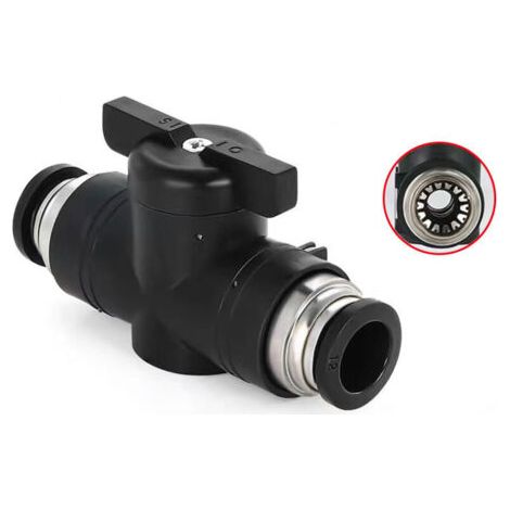 Connettore pneumatico, connettore pneumatico diritto, diametro tubo collegabile 8 mm, valvola pneumatica manuale per il controllo dell'apertura e chiusura del fluido
