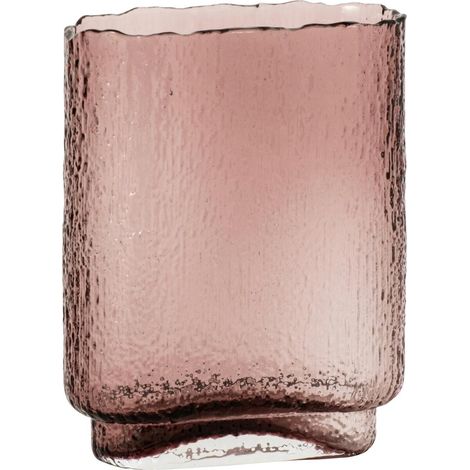 Vase Design en Verre "Kyoto" 25cm Bordeaux (1/2)