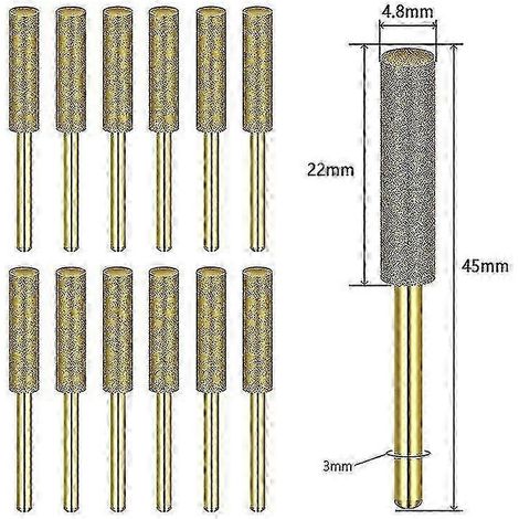 Affûteuse de chaîne de tronçonneuse Dremel, lot de 12, diamants, pour un meulage de précision professionnel. (1/5)