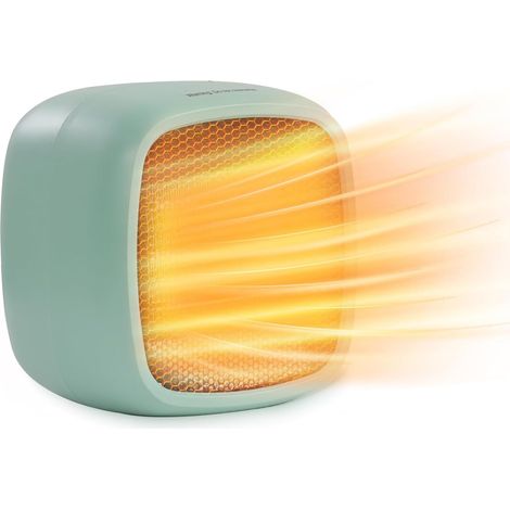 Petit radiateur électrique portable en céramique PTC, 2 niveaux de puissance (1000 W/800 W), chauffage rapide et sûr pour une utilisation intérieure (bureau, chambre, maison), légumes. (1/5)